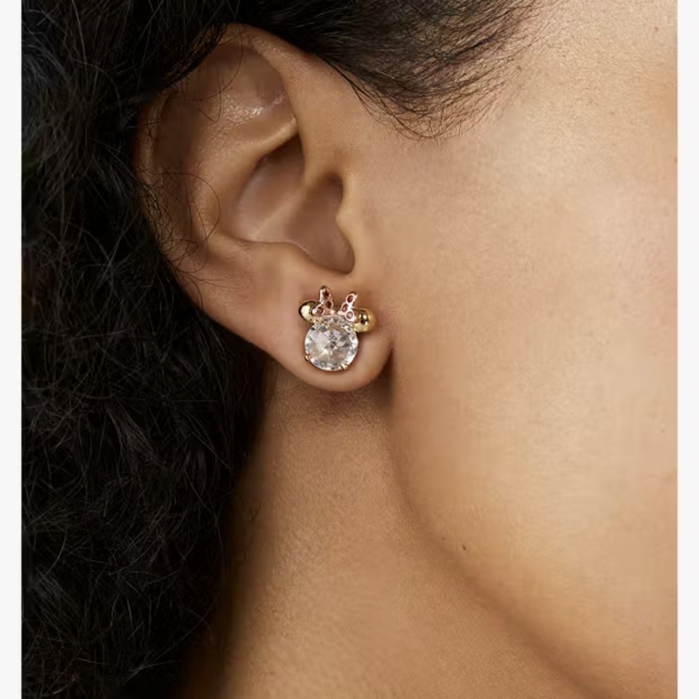 Kate Spade Minnie Mouse Gold Crystal Studs | Disney Collection | NWT